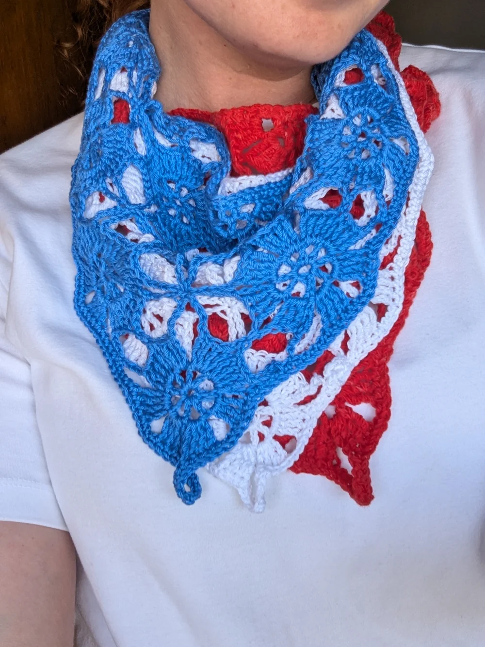 Crochet Floral Lace Headscarf Bandana Kerchief - 5 Colors Available